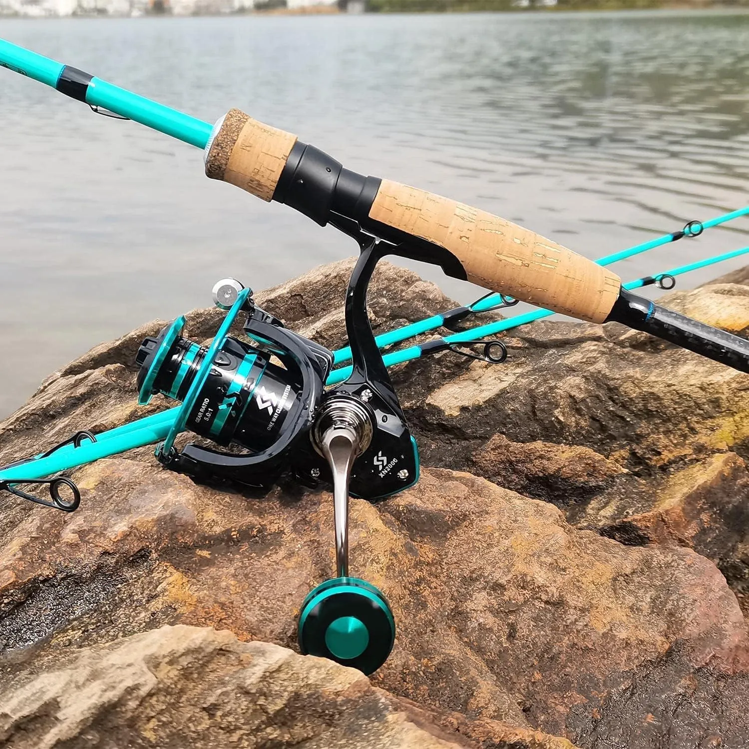 Sougayilang Fishing Rod and Reel Combo, Stainless Steel Guides Fishing Pole with Spinning Reel Combo for Saltwater and Freshwater