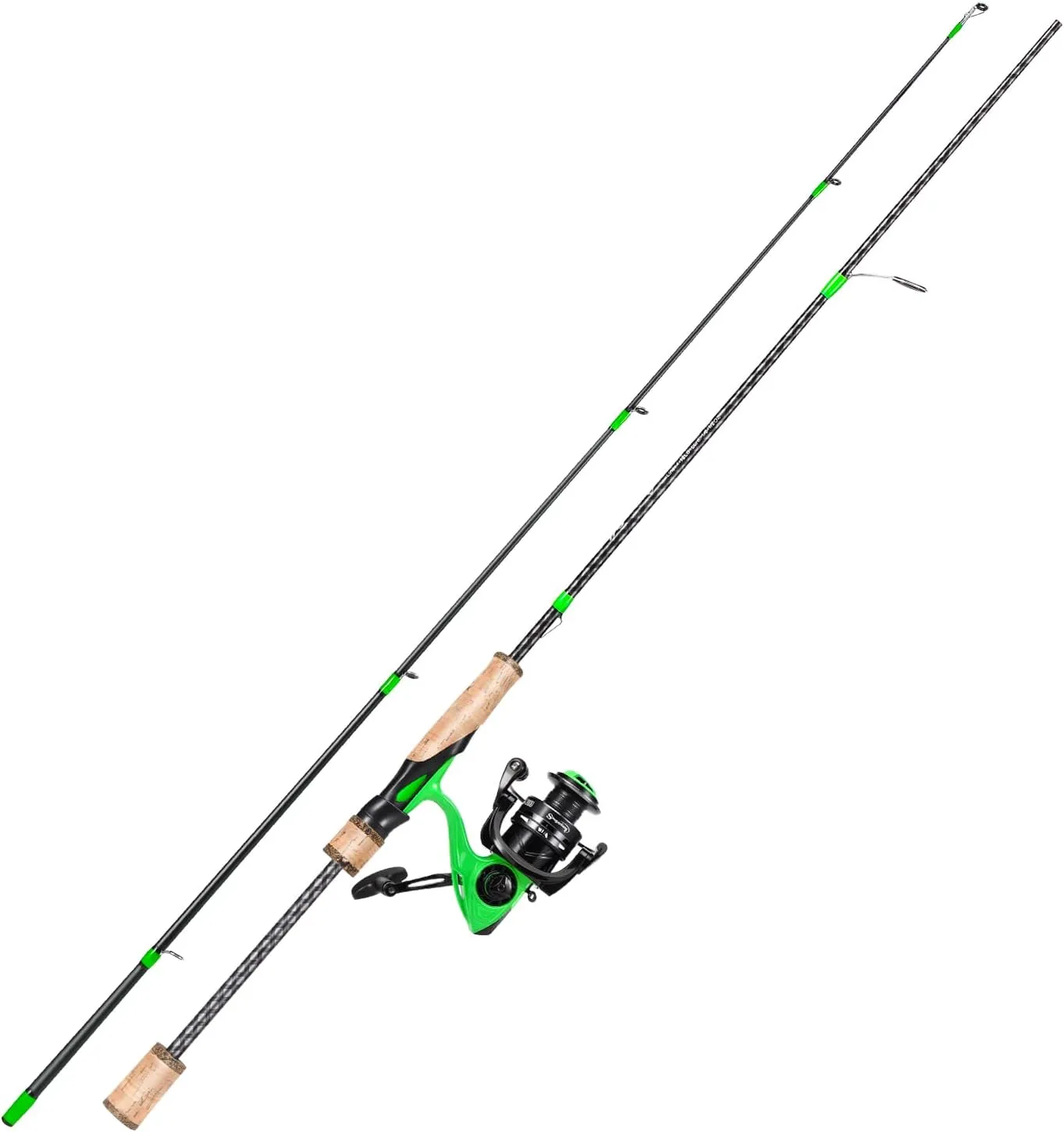 Sougayilang Fishing Rod Combo, Fast Action 2 Pieces Fishing Pole with Spinning Reel for Saltwater and Freshwater