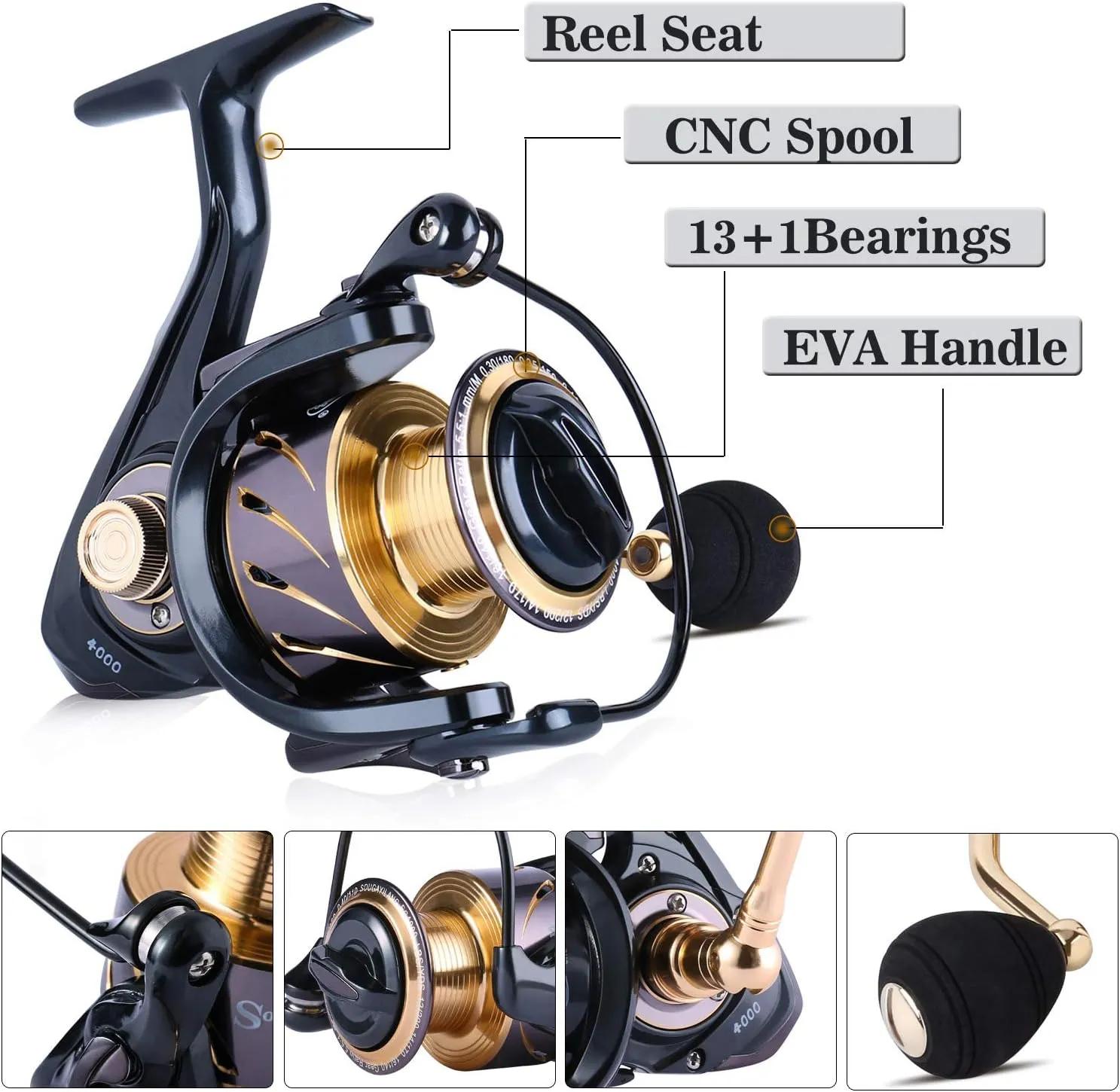 Sougayilang Telescopic Fishing Rod and Reel Combos Full Kit, Carbon Fiber Fishing Pole, 13  1 Shielded Bearings Stainless Steel BB Spinning Reel with Suitcase Fishing Kit