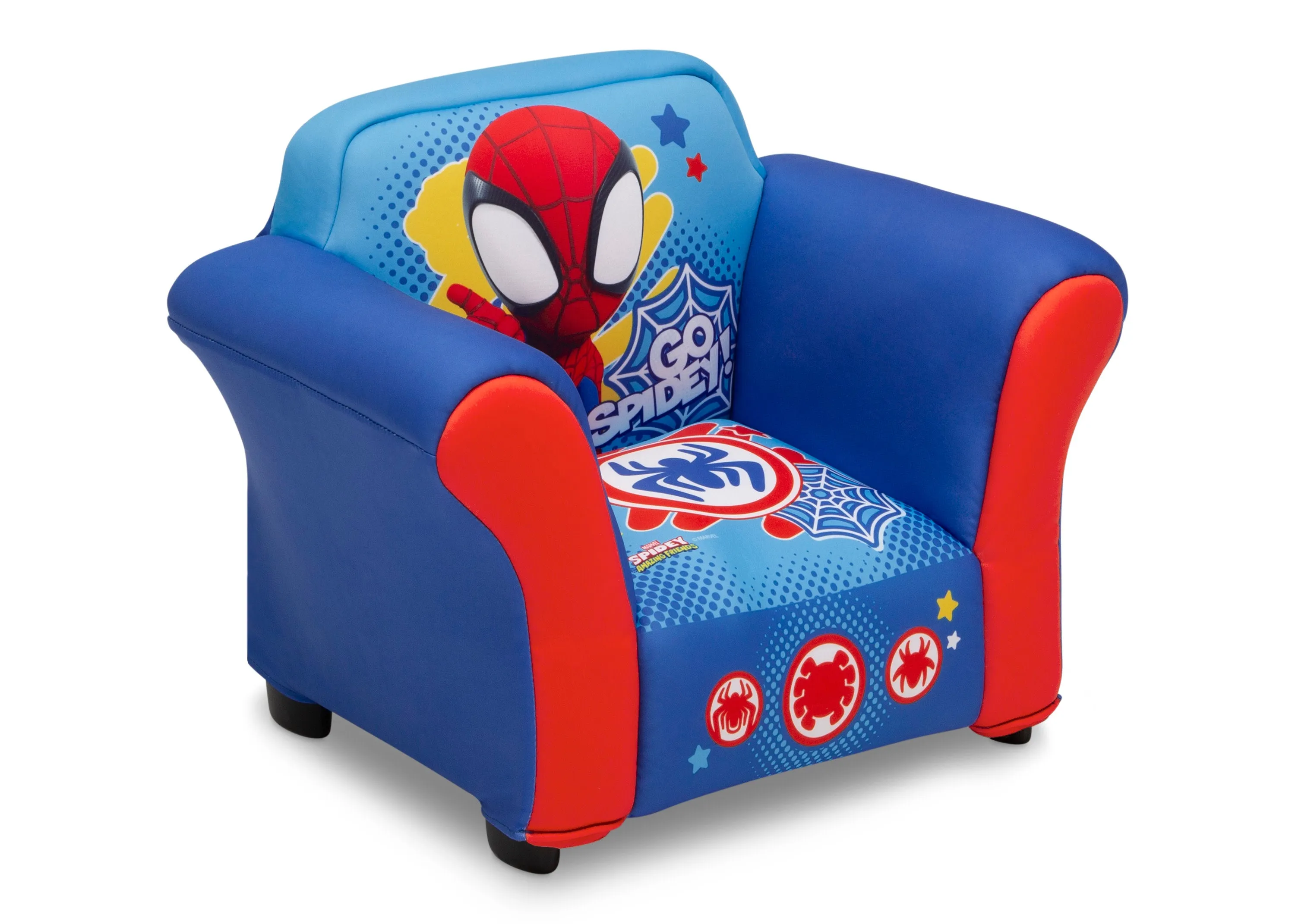 Spidey and His Amazing Friends Upholstered Chair with Sculpted Plastic Frame