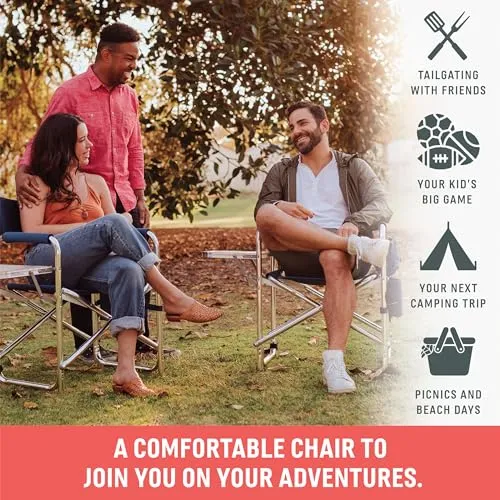Sports Chair with Side Table,Beach Chair,Camp Chair for Adults, Camping Chair