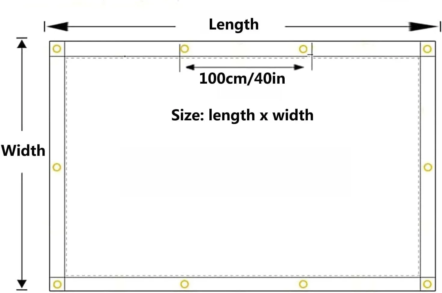 SRHIMEOS Tarp Waterproof Transparent 9.2x15.7ft, Outdoor Clear Tarpaulin with Grommets and Reinforced Edges, PVC Tarps Heavy Duty Plastic, Rainproof for Camping, Plants Greenhouse, Cars