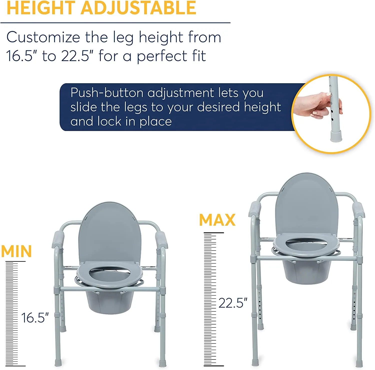 Standard Foldable Commode