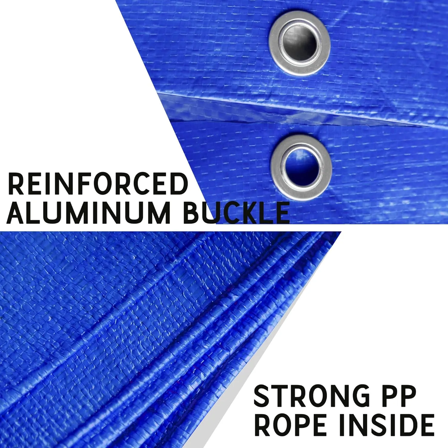 STARPYNG-7 Mil Blue 10x12 Feet Tarp-Multifunctional Blue Waterproof Tarpaulin-Waterproof, UV Resistant, Rip and Tear Resistant, Poly Tarpaulin with Reinforced Edges for Cover