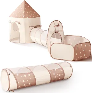 Sumbababy Kids Ball Pit with Tunnel: Pop Up Tunnel with Tent - Toddler Tent with Tunnel