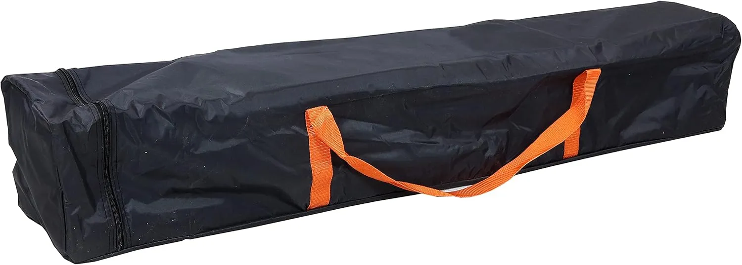 Sunnydaze Large Duffle Bag - Long Camping Bag for Tent or Equipment - Canopy Replacement Storage - Heavy-Duty - Black - 45.5 Inch