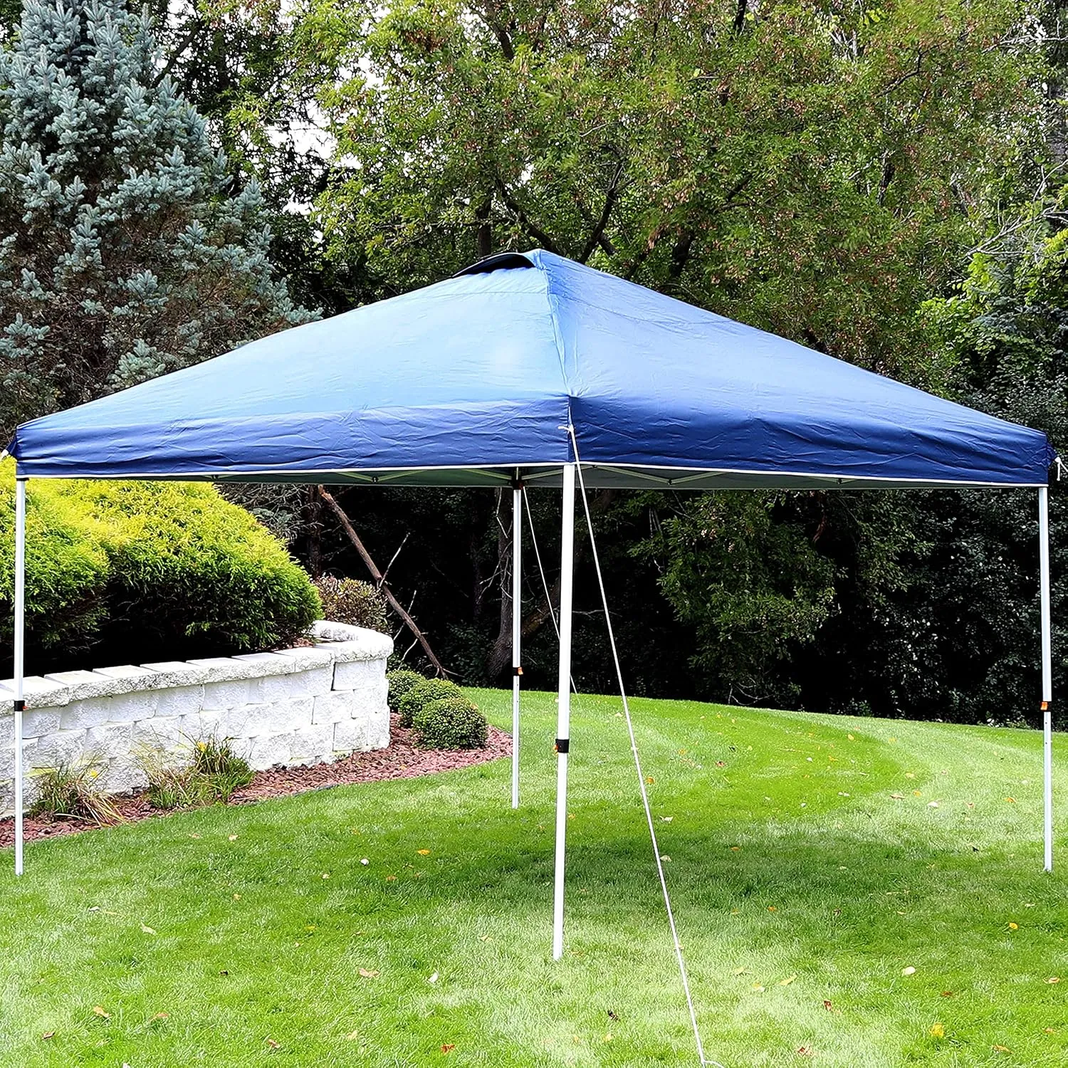 Sunnydaze Pop-Up Canopy Replacement Top - 12x12 Canopy Replacement Cover Only - Tent Shade Cover with Vent - Blue