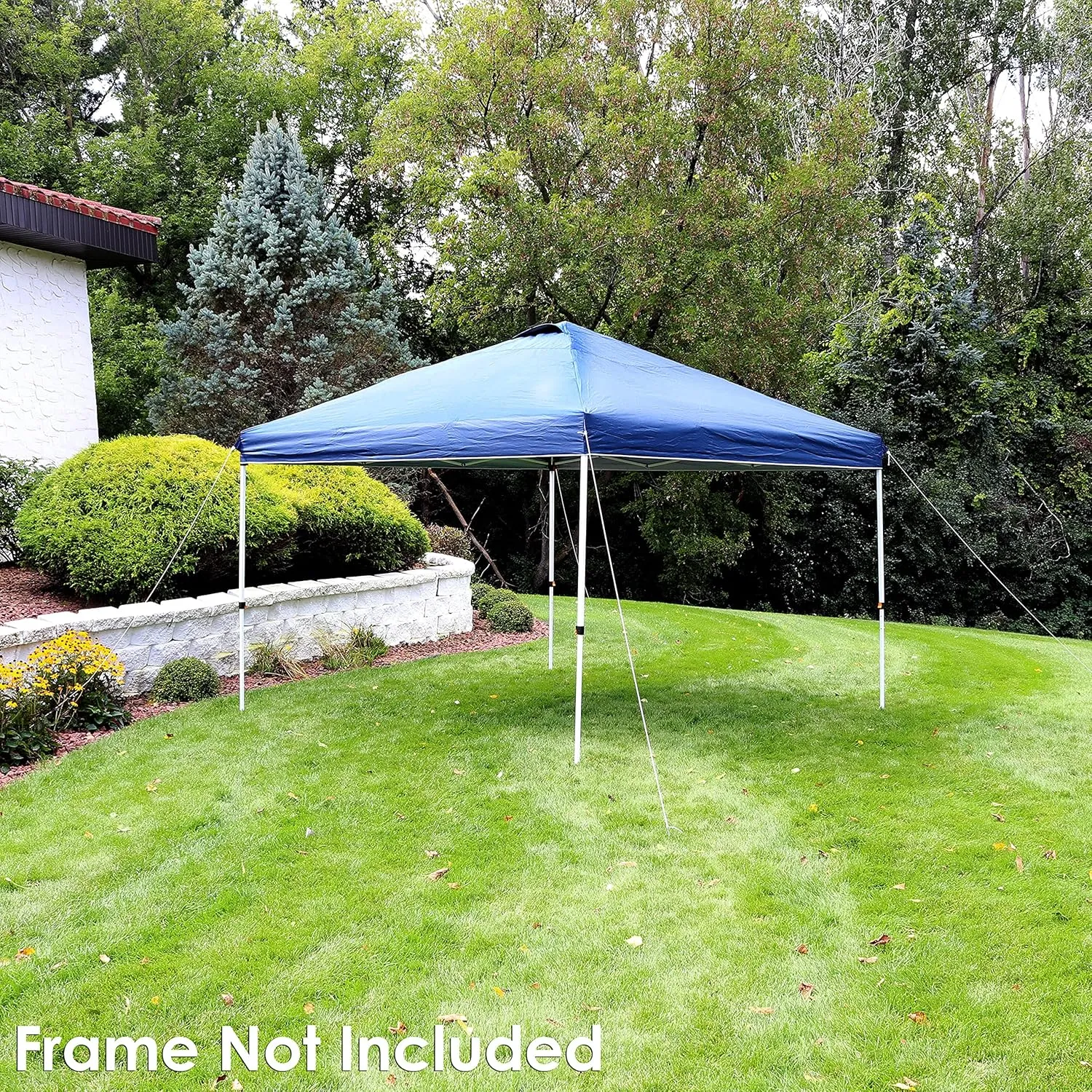 Sunnydaze Pop-Up Canopy Replacement Top - 12x12 Canopy Replacement Cover Only - Tent Shade Cover with Vent - Blue