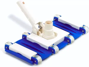 SWIMLINE HYDROTOOLS Manual Vacuum Head Attachment For Inground & Above Ground Pools |Weighted Flexible Swimming Pool Vac Head Rectangle Shape W/ Wheels| Swivel Hose 1-1/4 or 1-1/2’’| Clean 8150