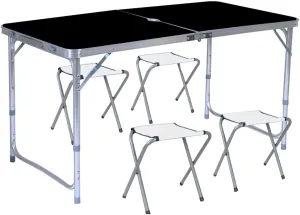 Table (With Black KILIROO 4 Chair) Local delivery Camping Happy customers 120cm