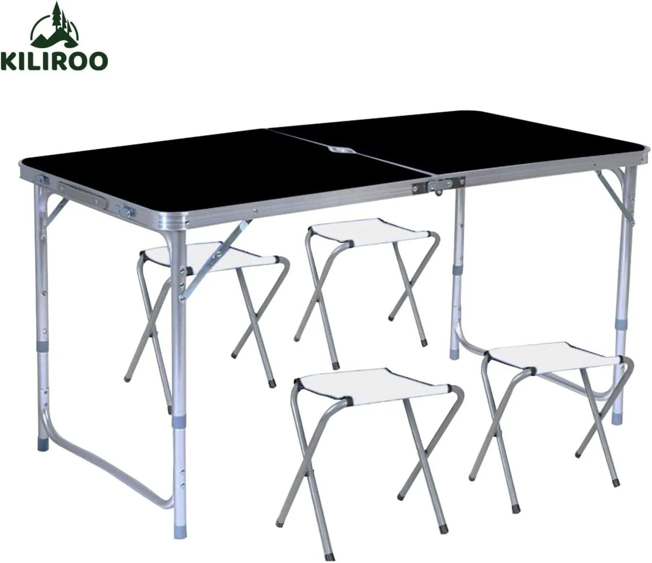 Table (With Black KILIROO 4 Chair) Local delivery Camping Happy customers 120cm