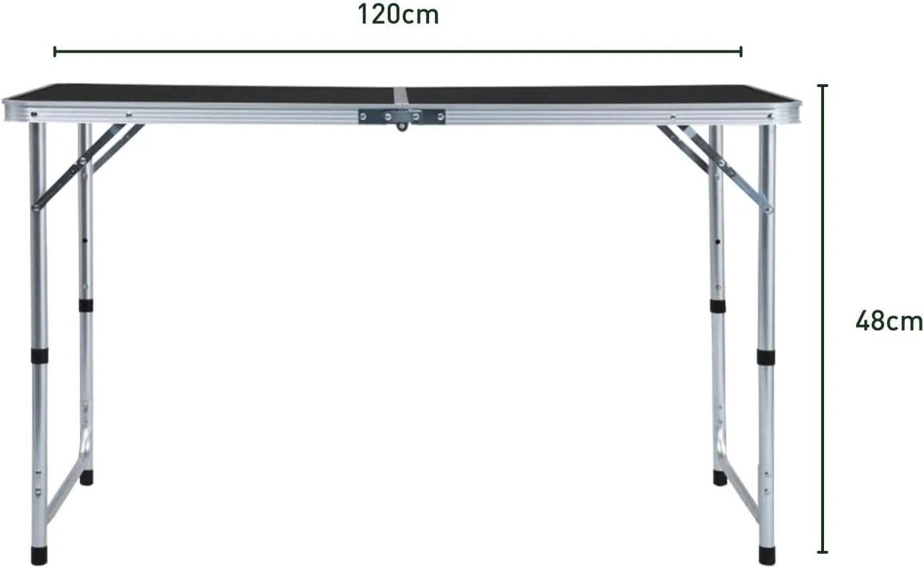 Table (With Black KILIROO 4 Chair) Local delivery Camping Happy customers 120cm