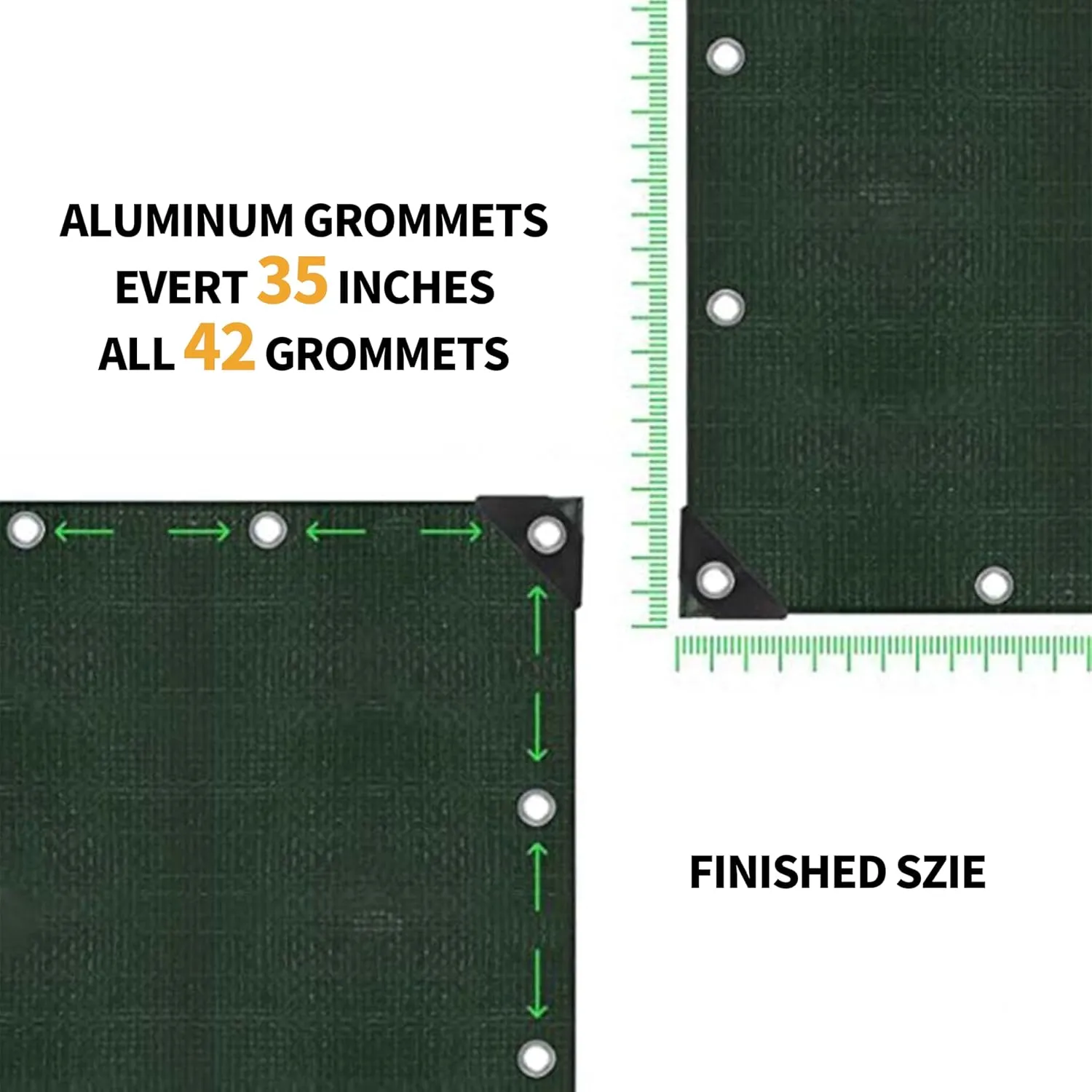 TARPAL 30x30 Feet Green Tarp Waterproof Multipurpose Protective Cover All Purpose Outdoor Poly Tarps Cover for Swimming Pool, Roof Waterproofing,Boat, car, Camping, firewood,Outdoor Furniture,etc