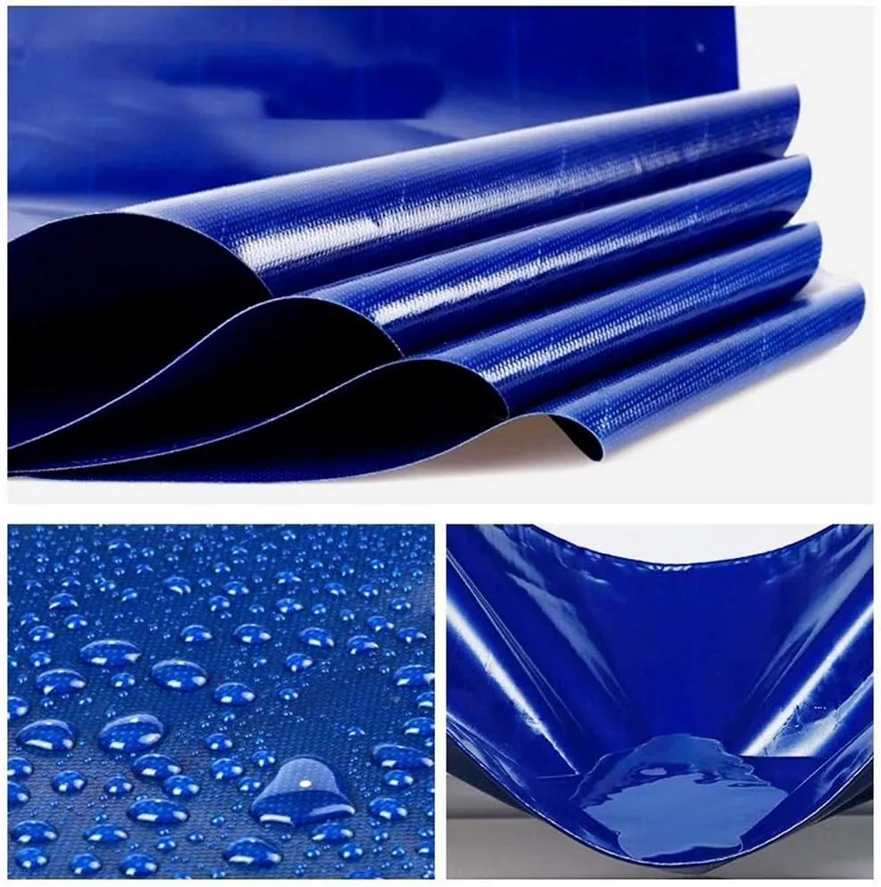 Tarpaulin Tarp Sheet Cover Sheet Heavy-Duty UV Protected Sun Protection Outdoor Pool Cover Camping Tent，24 Sizes DTVEW (Color : Blue, Size : 12x20m)