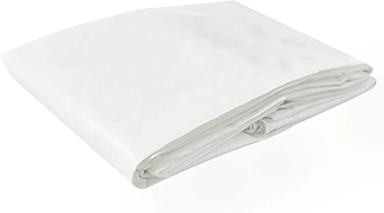 Tarps Now 10x12 Feet Poly Tarp |12 MIL Heavy Duty Waterproof Cover |Rip and Tear Proof Plastic Tarp with Rustproof Aluminum Grommets & Reinforced Edges |Ideal for Roof Repairs, Landscaping-White