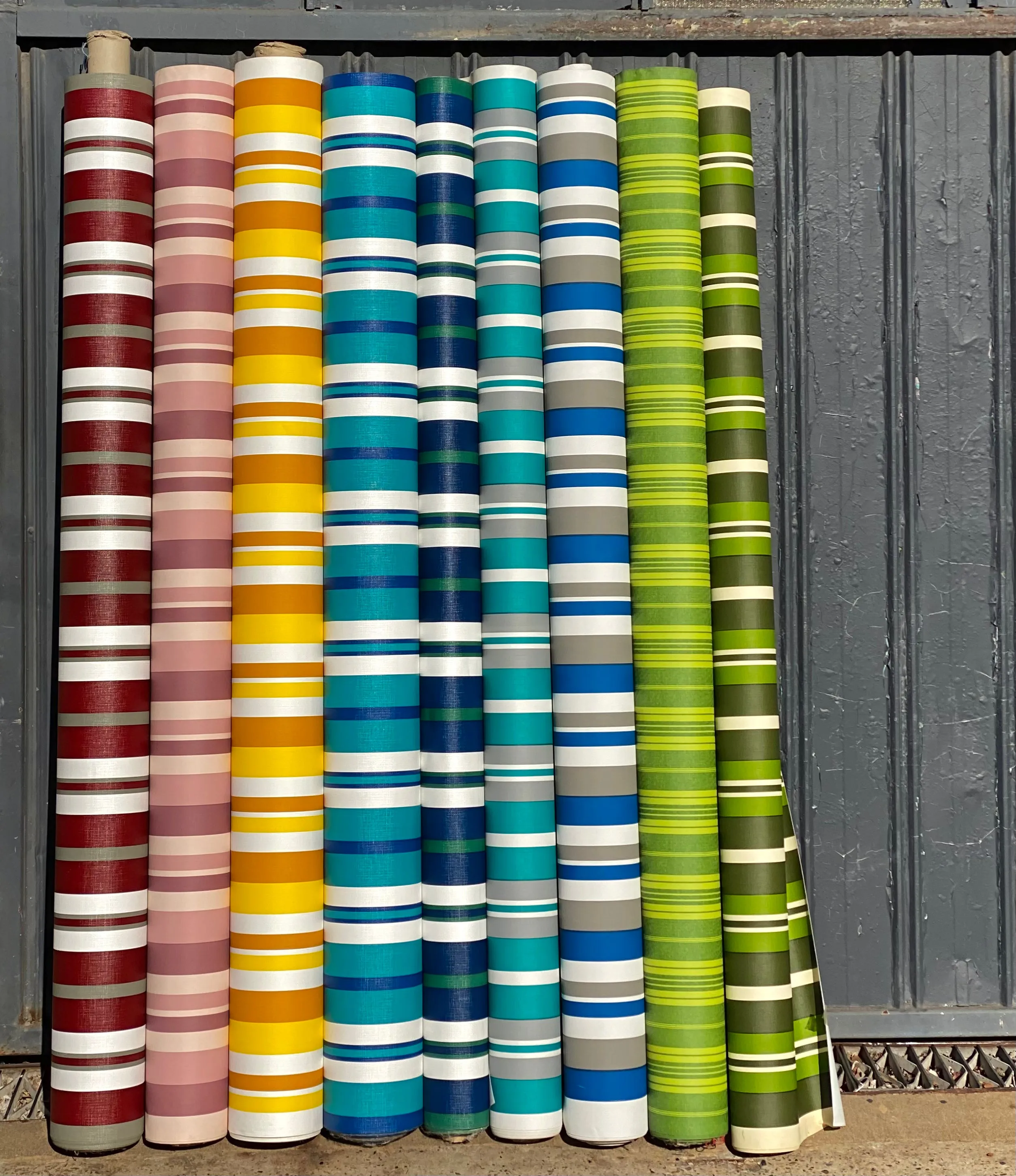 Teal, Blue White Stripe