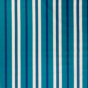 Teal, Blue White Stripe
