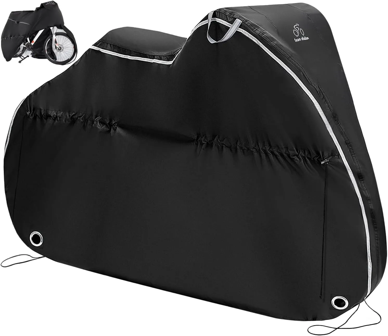 TeamObsidian Bike Cover - Outdoor Bike Storage, Bicycle Transportation or Travel Covers - Waterproof eBike Protection - For 1 to 3 Bikes - Heavy Duty Ripstop 300D Oxford Material