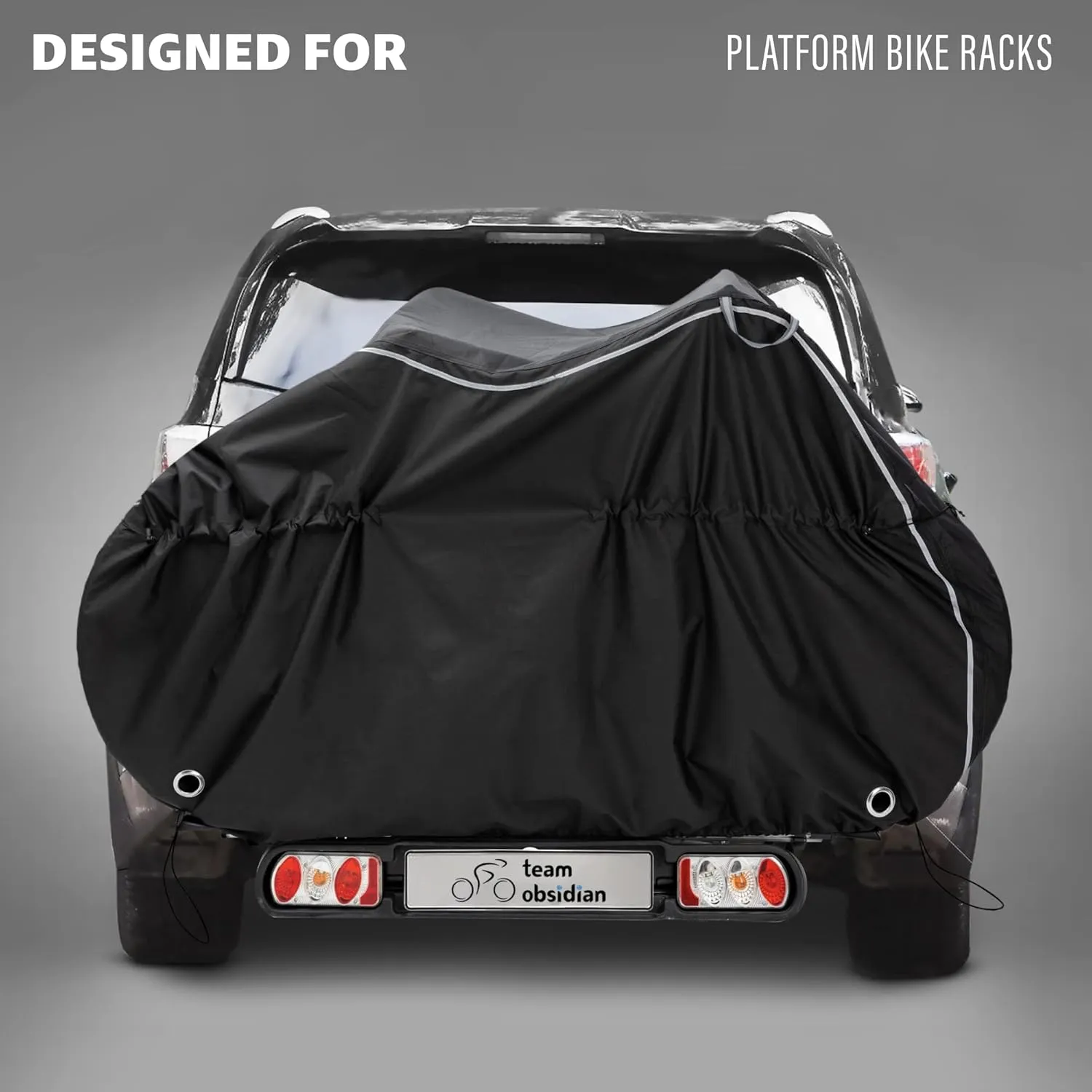 TeamObsidian Bike Cover - Outdoor Bike Storage, Bicycle Transportation or Travel Covers - Waterproof eBike Protection - For 1 to 3 Bikes - Heavy Duty Ripstop 300D Oxford Material