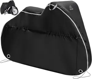 TeamObsidian Bike Cover - Outdoor Bike Storage, Bicycle Transportation or Travel Covers - Waterproof eBike Protection - For 1 to 3 Bikes - Heavy Duty Ripstop 300D Oxford Material