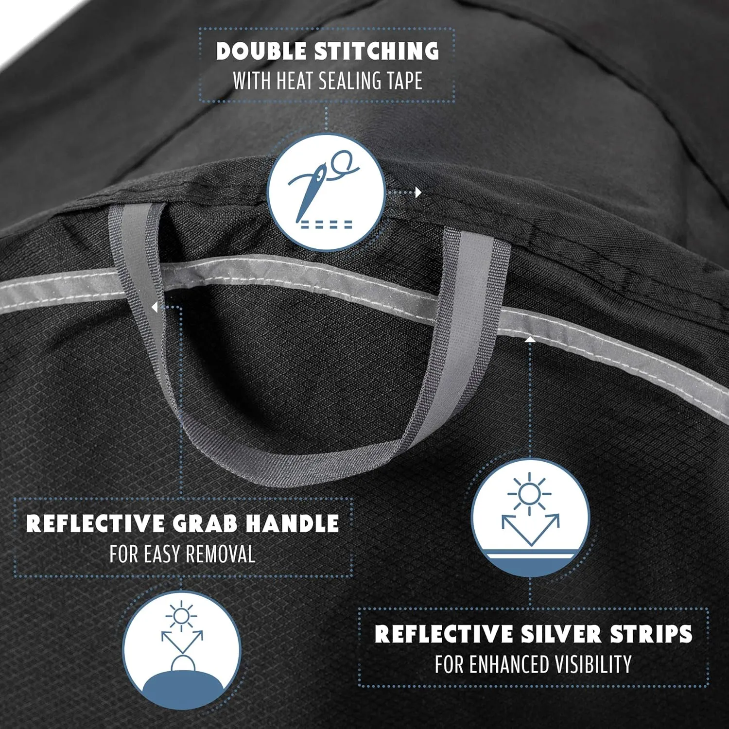TeamObsidian Bike Cover - Outdoor Bike Storage, Bicycle Transportation or Travel Covers - Waterproof eBike Protection - For 1 to 3 Bikes - Heavy Duty Ripstop 300D Oxford Material