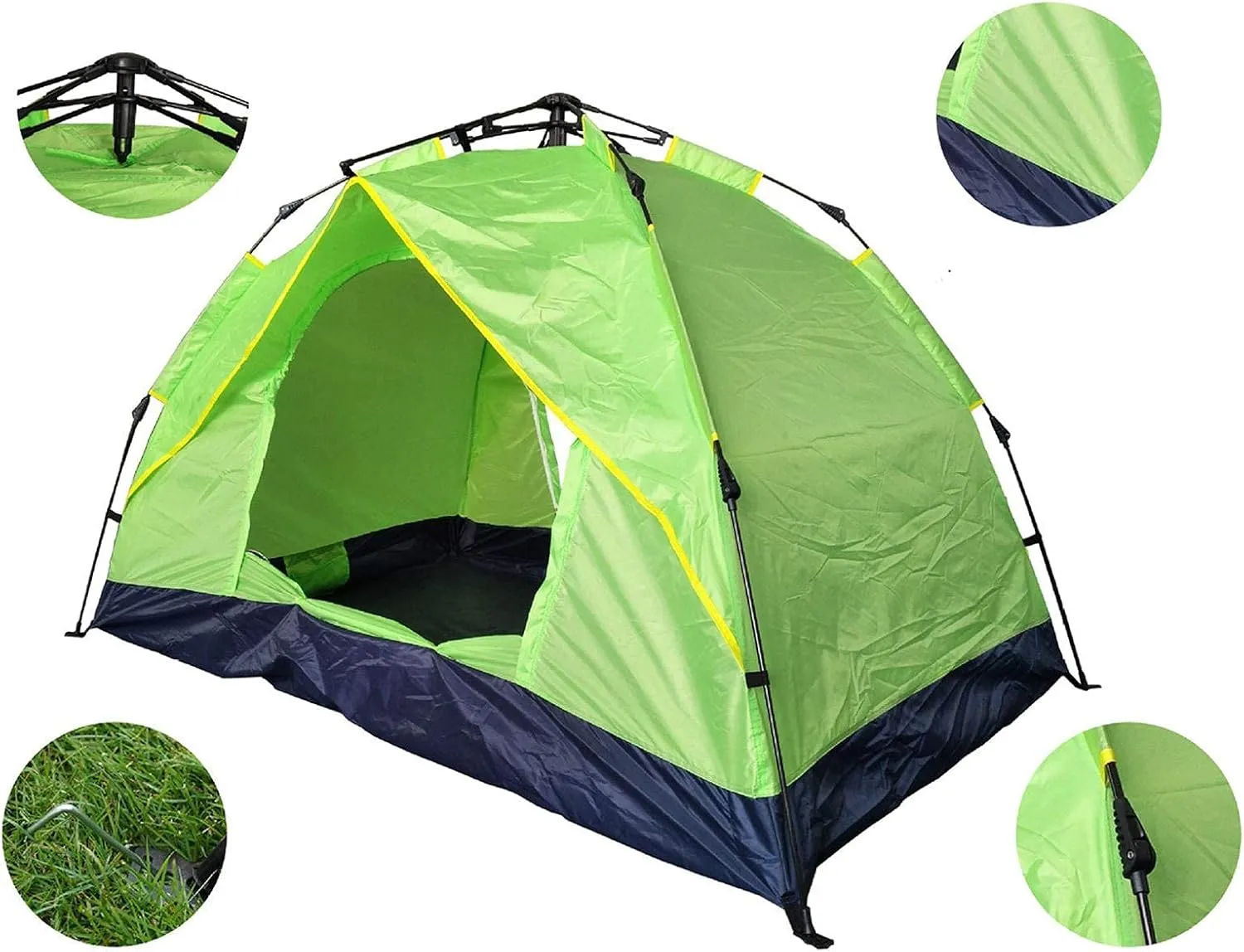 Teepee Tent for Adults 3-4 Person Family Camping Tent,Instant Automatic pop up Camping Tent,Protection,Perfect for Outdoor,Traveling,Camping,Fishing,etc