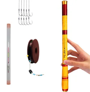 Tenkara Rod Telescopic Fishing Rod Kit-Ultra Short Telescopic Fishing Tenkara Rod Portable Collapsible Bass Crappie Full Kit Carbon Fiber Fishing Pole All Waters Quality Tube Packing