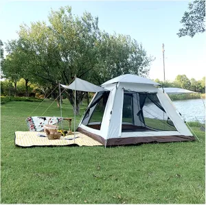 Tent 4 Man, Tent Porch Light Sturdy Quick Pitch Tent for Camping