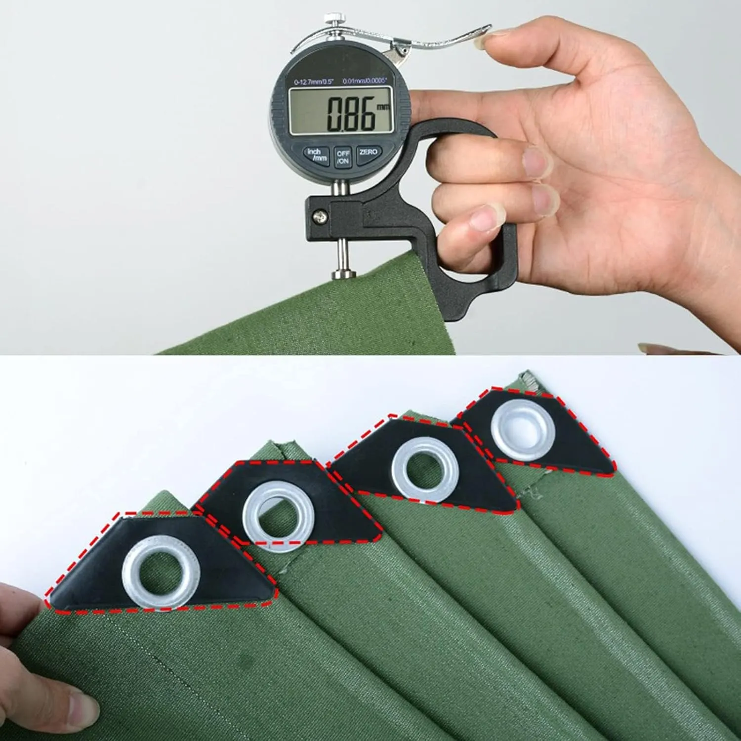 Tent Canvas Shade Cloth Tarpaulin Waterproof Heavy Duty Thicken Tarps Rainproof Cloth with Grommets, 16.4X32.8ft/5X10m