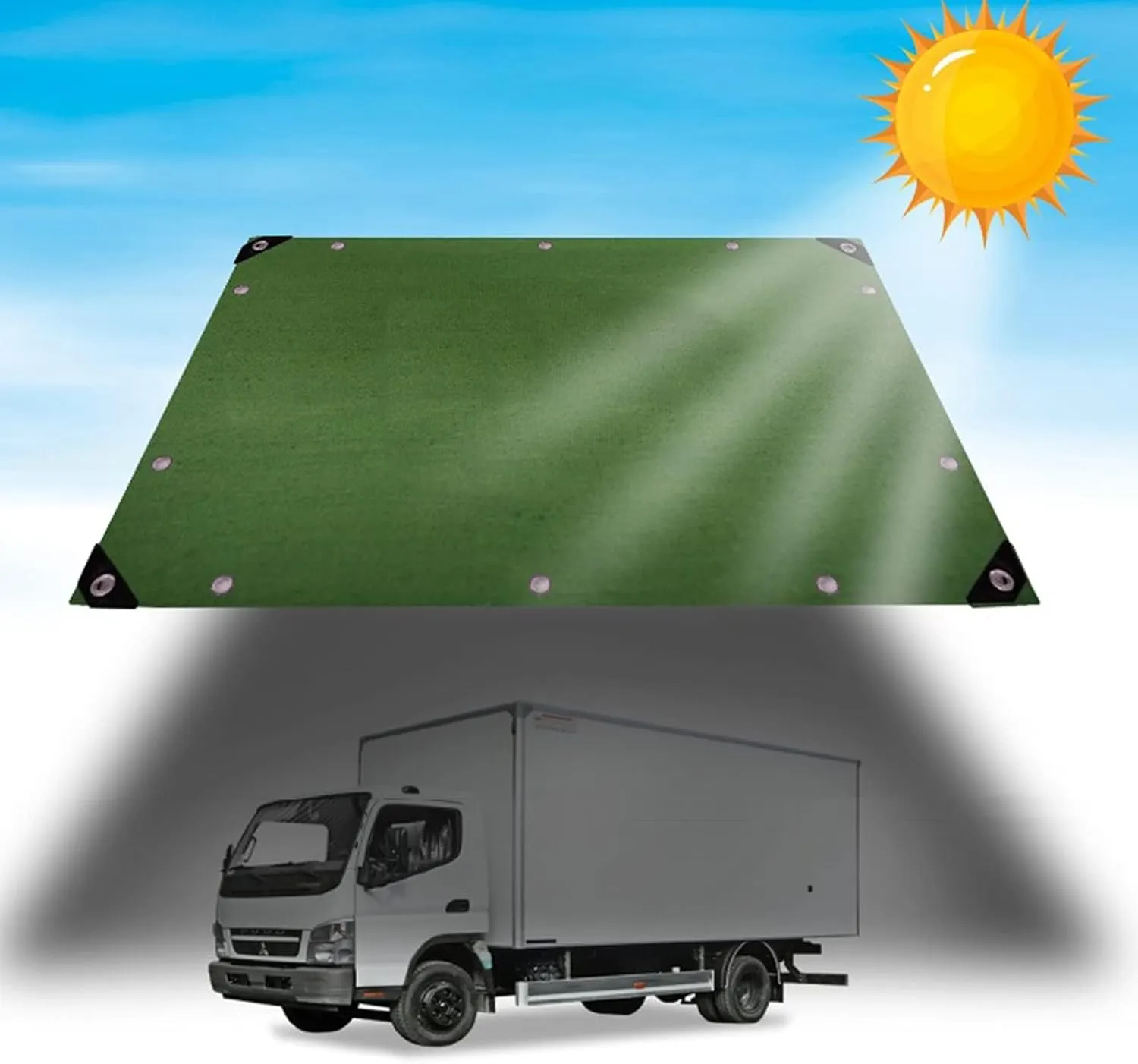 Tent Canvas Shade Cloth Tarpaulin Waterproof Heavy Duty Thicken Tarps Rainproof Cloth with Grommets, 16.4X32.8ft/5X10m