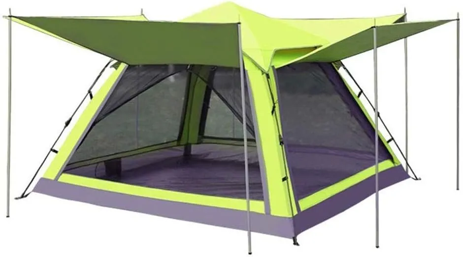 Tent for Camping Windproof Rainproof Picnic Tent 3-4 People Large Space Camping Tent Jungle Beach Double Layer Tents Large Space for Picnic Outdoors
