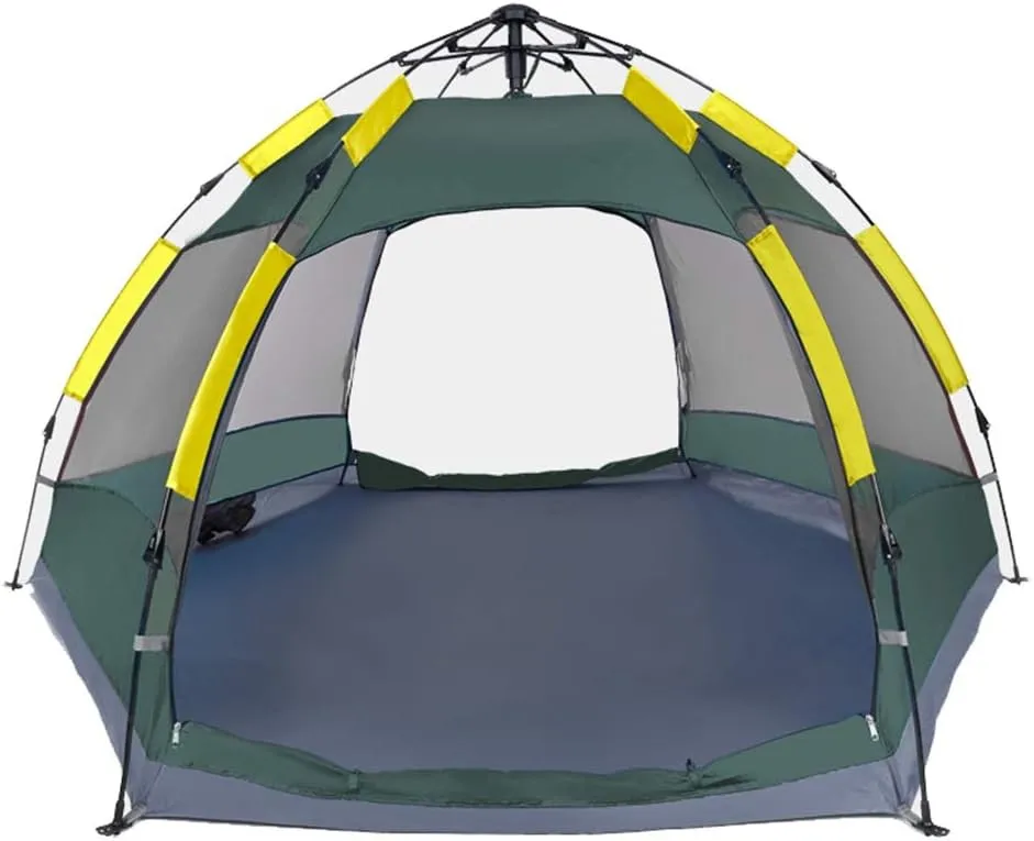 Tent Outdoor 3-4 People Automatic Anti-Storm rain 2 Double Thick Rainproof Camping Outdoor Camping Household Tent pop-up Large Cabin Beach Tent Quick Installation wate Hopeful, Flagship, Blue