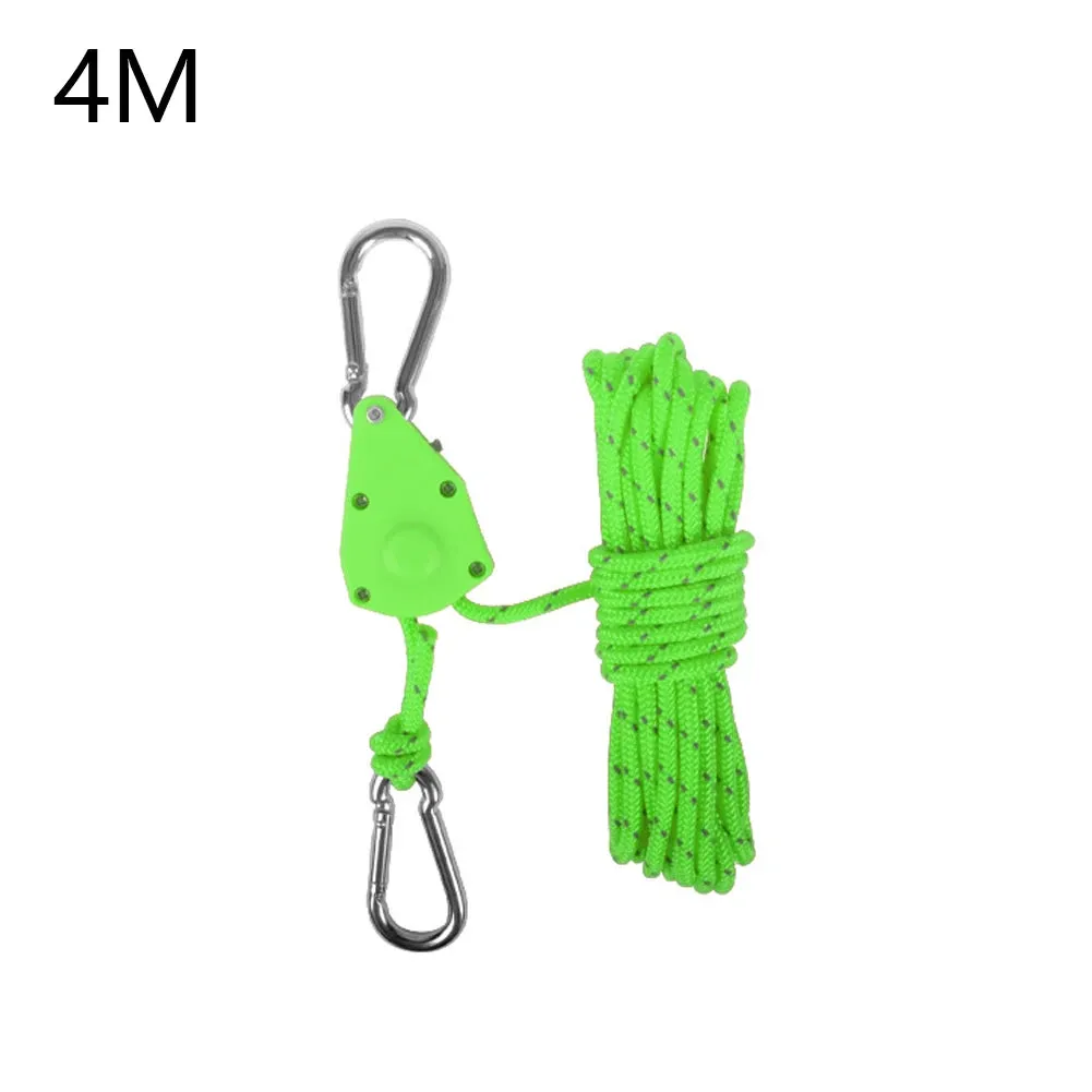 Tent Rope Hanger Pulley Hook - Adjustable Lanyard Hanging for Camping and Outdoor Activities