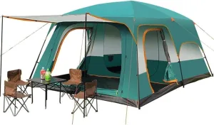Tent,Camping Windproof and Rainproof Sunscreen Suitable Camping has Good air Permeability and is Suitable for Hiking Color:Green,Size:430x305x210cm