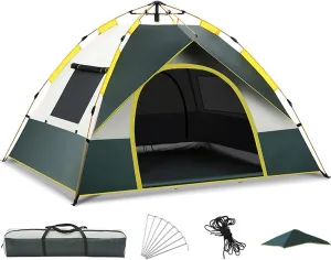 Tents for Camping,3-4 Person Camping Dome Tent, Easy to Set Up, Lightweight Camping Tent, Portable Camping Tent for Outdoor and Backpacking