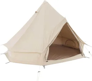 Tents Large Camping Yurt Tent Bell Teepee Tents with Stove Hole Cotton Canvas Tents 4 Season Tent for Family Camping Outdoor Hunting (Color : Cotton, Size : 5M)
