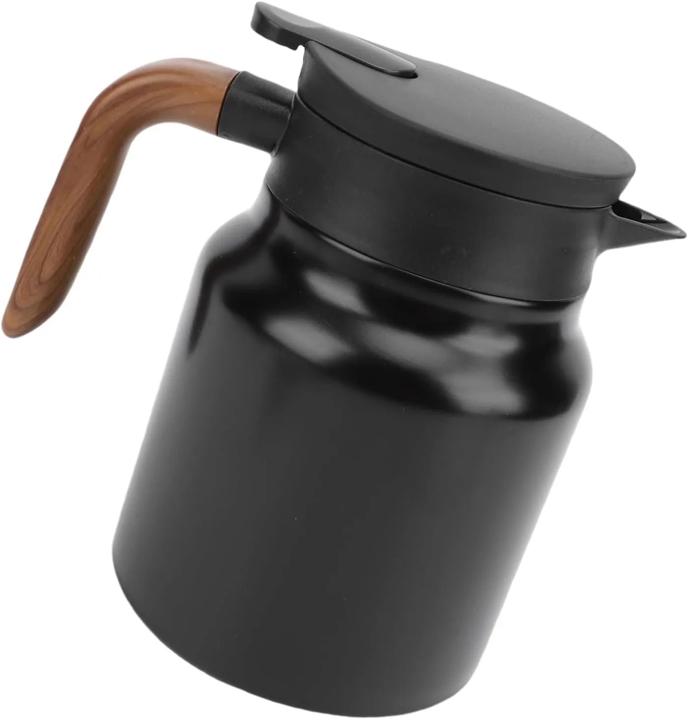 Thermal Tea Pot, 1000ml Stainless Steel Insulated Vacuum Coffee Kettle with Filter, Coffee Carafe Water Beverage Pitcher Dispenser for Camping Hiking Home (Matte Black)