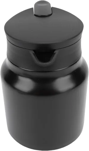 Thermal Tea Pot, 1000ml Stainless Steel Insulated Vacuum Coffee Kettle with Filter, Coffee Carafe Water Beverage Pitcher Dispenser for Camping Hiking Home (Matte Black)
