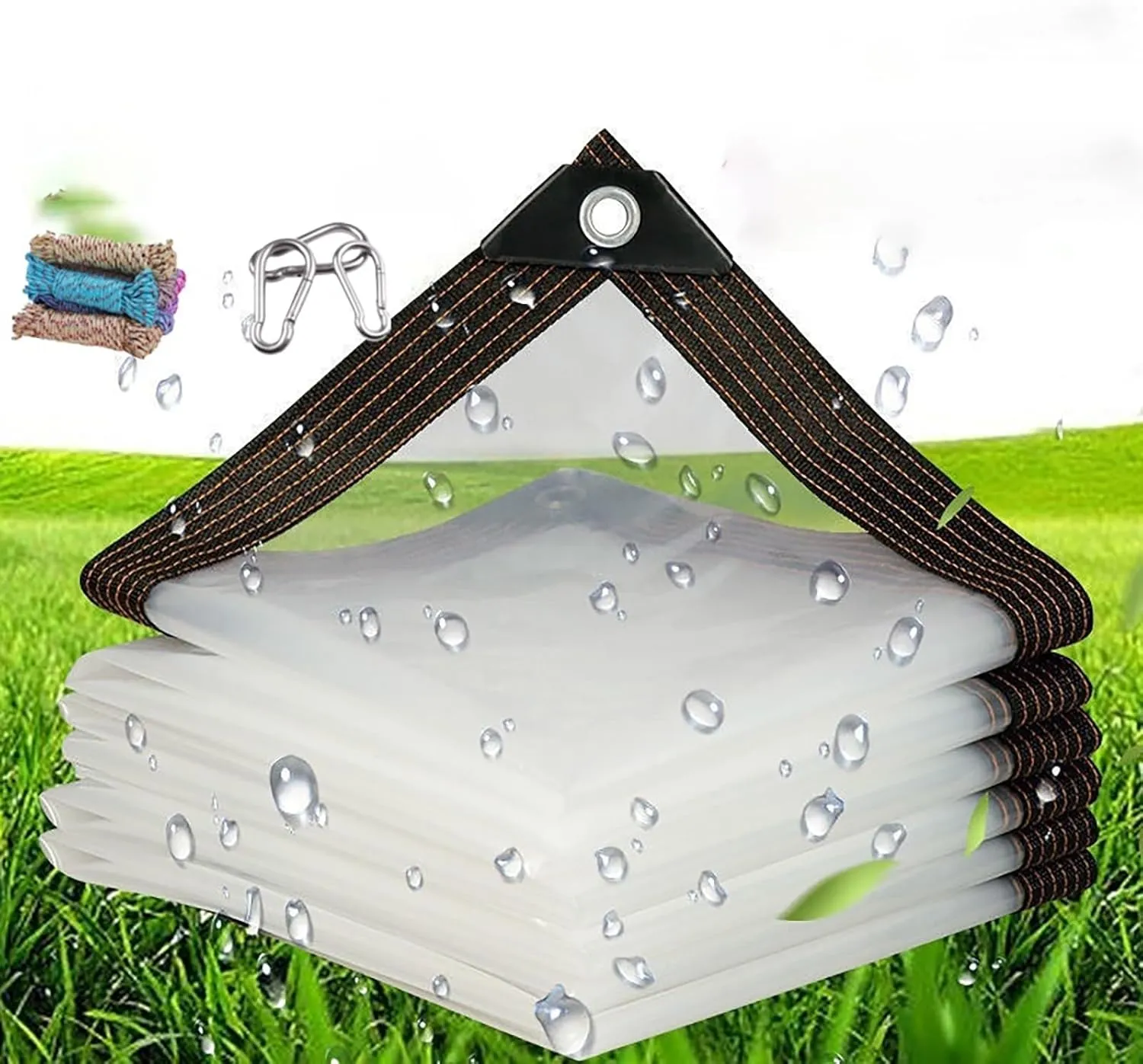 Thickened Tear Resistant Clear Greenhouse Heavy Duty Tarp,10 * 10ft 7 * 10ft 7 * 16ft Clear-Waterproof-Tarps-Outdoor,Plastic Tarpaulins(10x10 ft(3x3m))