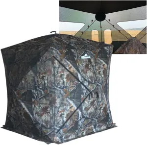 THUNDERBAY 270 Degree See Through Hunting Blind, Portable 2-3 Person Pop Up Ground Hunting Blinds, Durable See Thru Hunting Tent for Deer & Turkey Hunting
