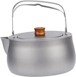 Titanium Water Kettle Outside Kettle Multifunction Water Pot Coffee Tea Pot for Fishing Travel Picnic Boiling Water Open Fire