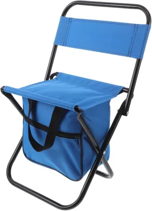 Toyvian Lightweight Folding Backrest Stool for Camping Fishing and Hiking Durable Oxford and Construction Portable Design with Comfortable Support for Beach and Picnic Activities