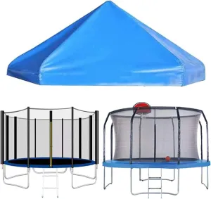 Trampoline Canopy, Outdoor Oxfabric Trampoline Sun Shade Cover Without Frame, Trampoline Tent Sunshade, for Sunshine and Rain Snow, 6/8/10/12/14/16Ft Trampolines Accessories,Blue,10Ft/Blue/16Ft
