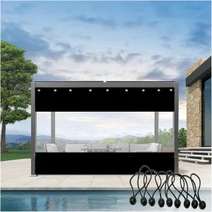 Transparent Plastic Waterproof Cloth Outdoor Curtain Waterproof with Eyelet 0.5mm, for Terrace, Tent Side Curtain, Customizable (Color : Clear, Size : 5.25x5.9ft/1.6x1.8m)