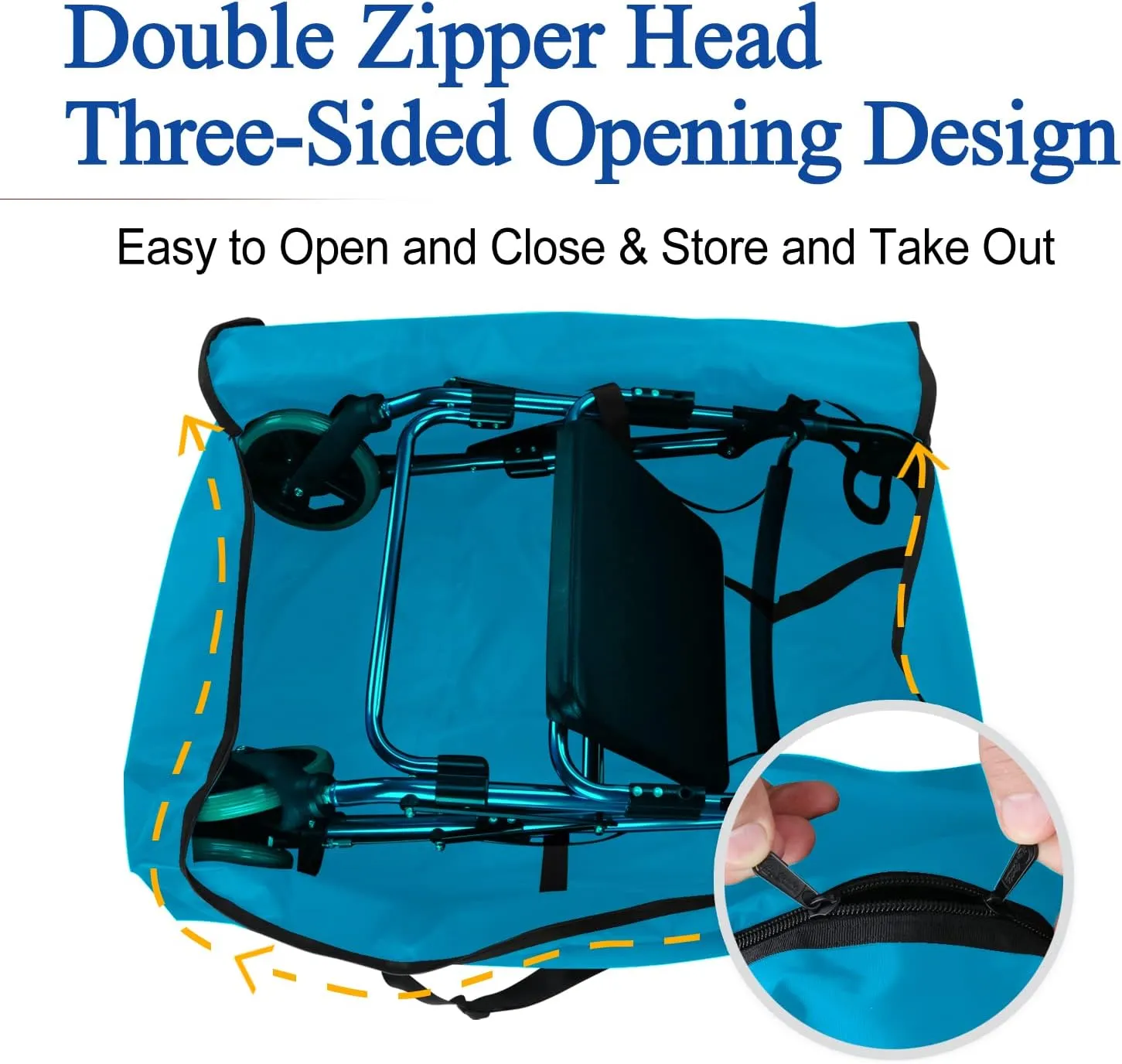 Travel Bag for Massage Bed - Massage Bed Storage Bag - for Travel Bag Folding Walkers Compact Wheelchair Bag Folding Bike Bag Walker Bag Portable (SkyBlue)
