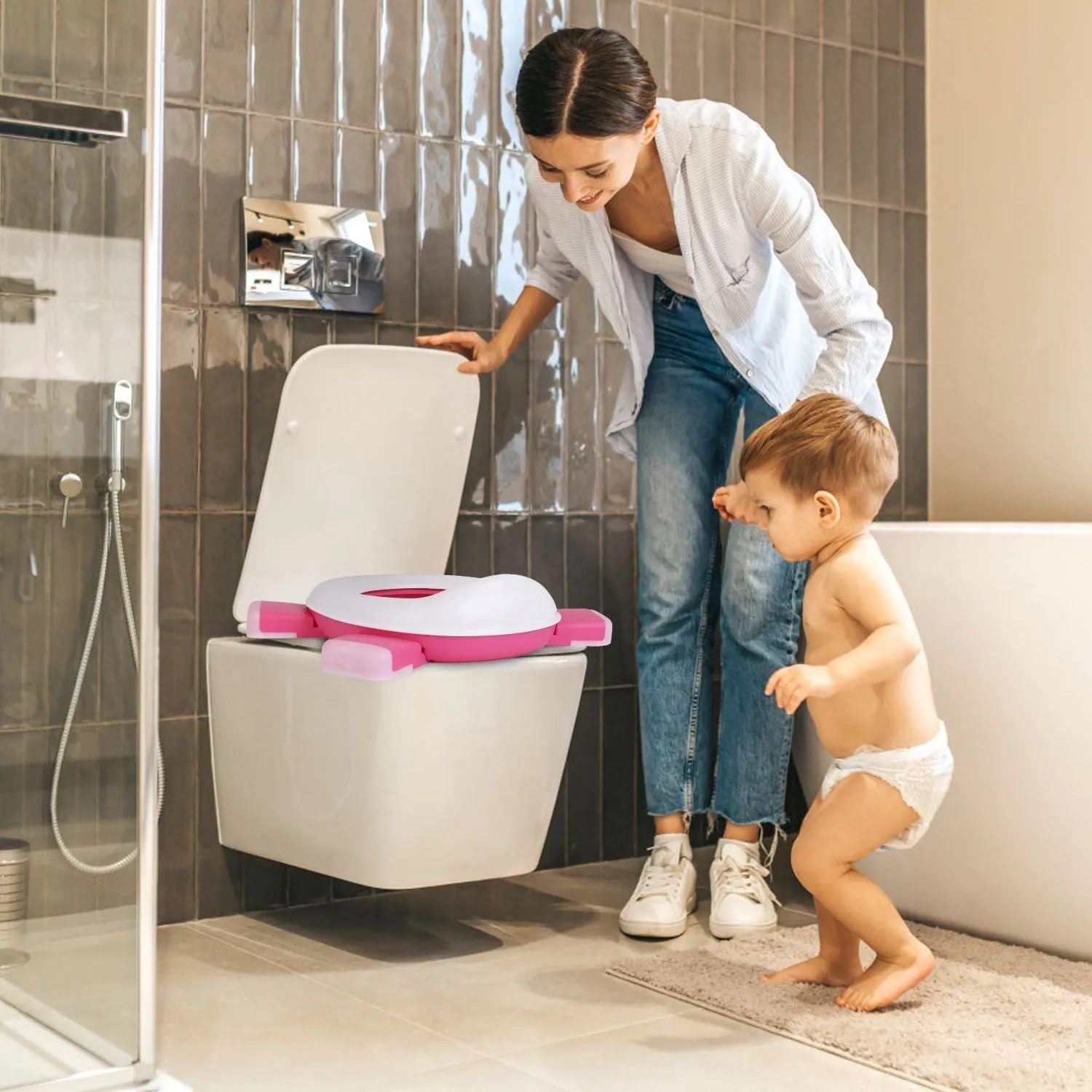 Travel Potty Chair with Potty Lines