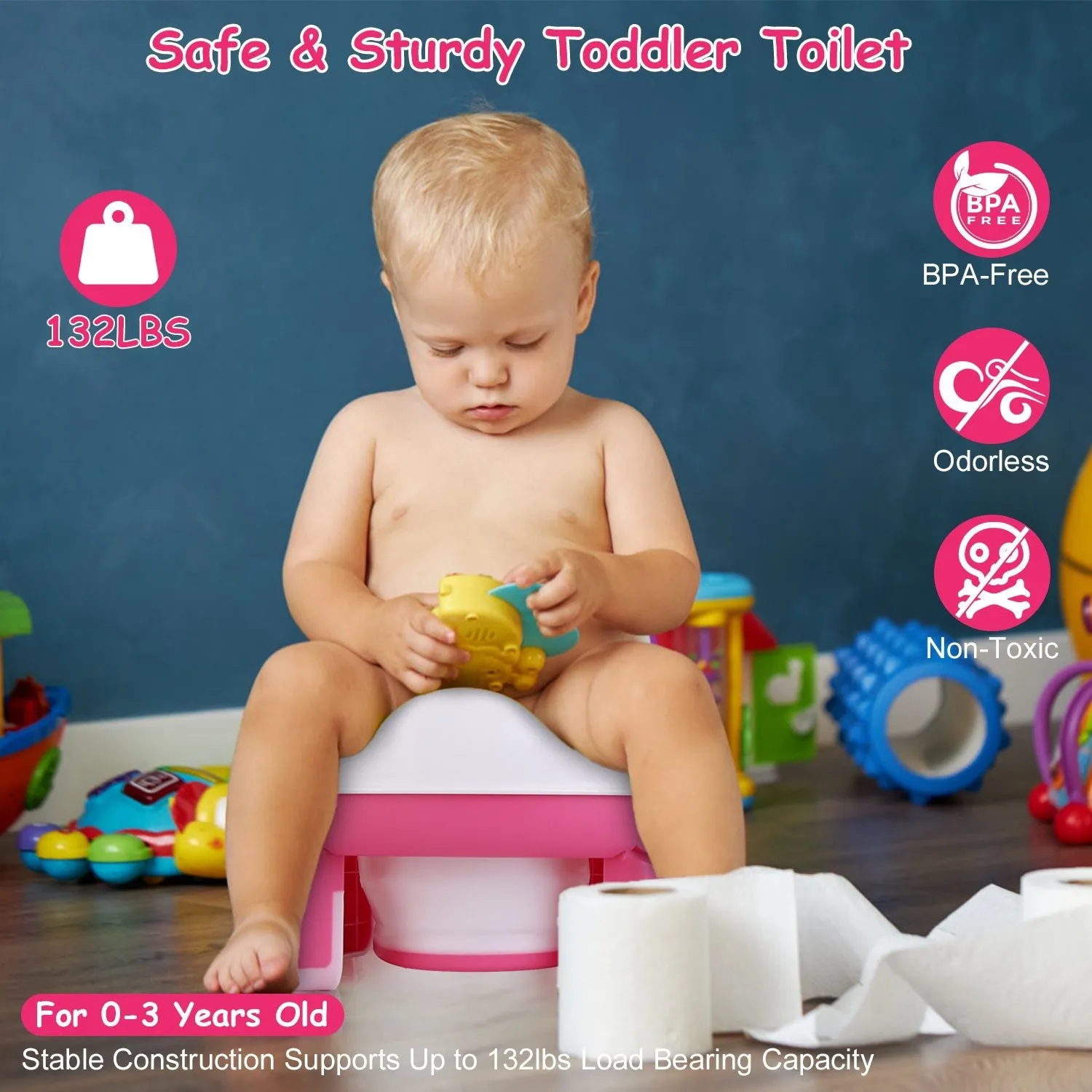 Travel Potty Chair with Potty Lines