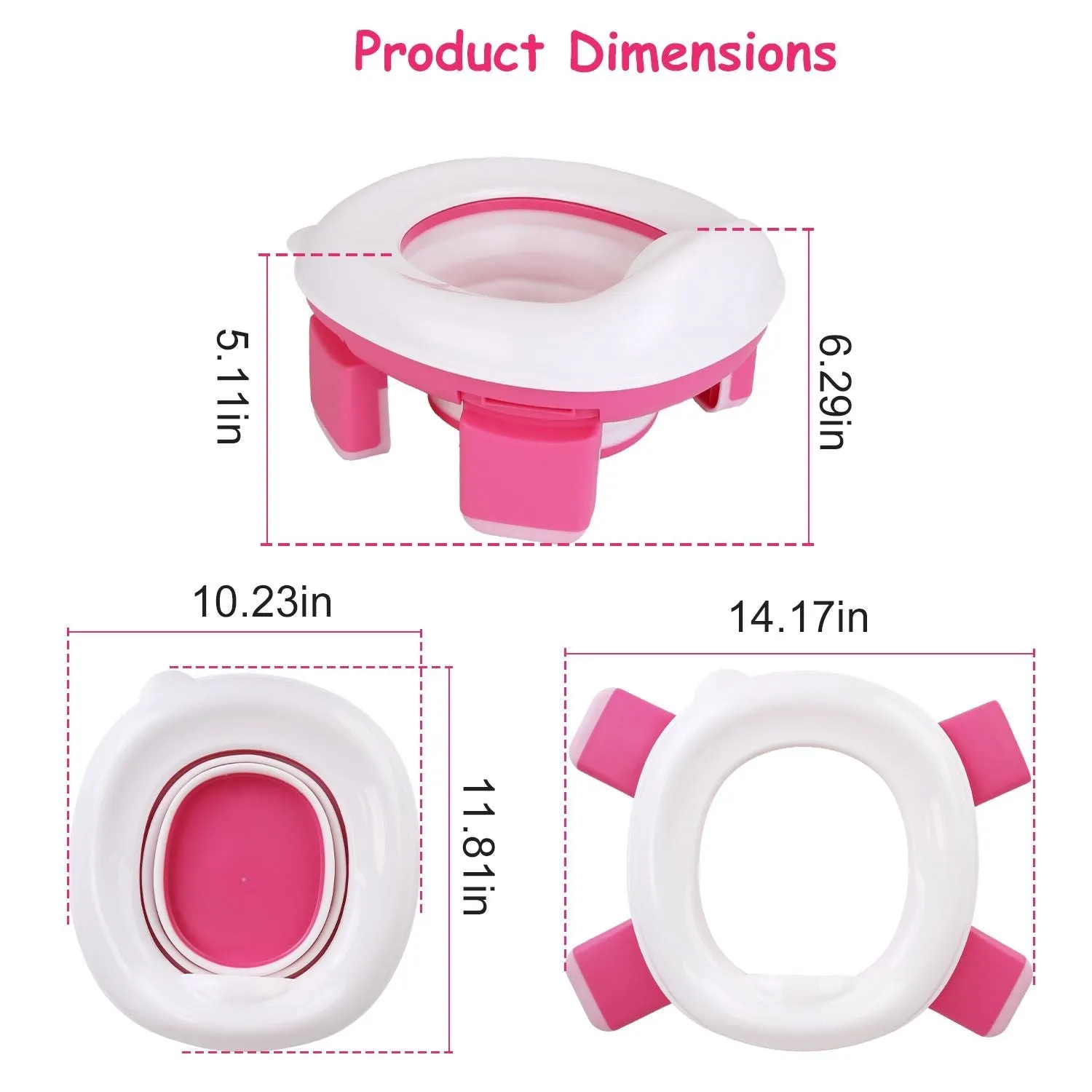 Travel Potty Chair with Potty Lines