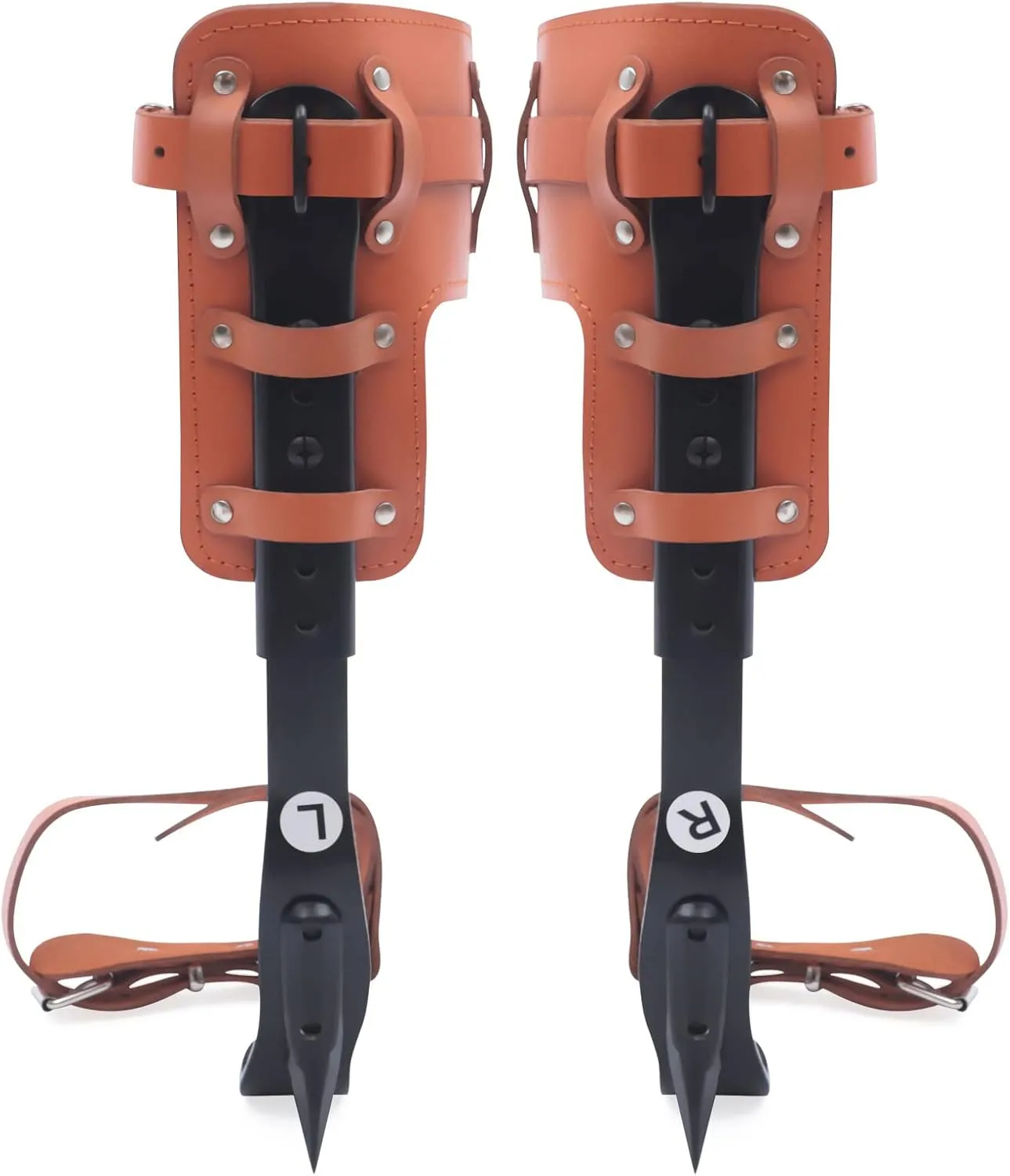 Tree Climbing Spikes Set, Pole Climbing Spurs Steel Adjustable Climber Strap,Tree Climbing Gear Pole Climbing Spurs Tool for Sports, Tree Work, Fruit Picking, Outdoor Activities