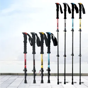 Trekking Pole - Telescopic Straight Handle Hiking Stick